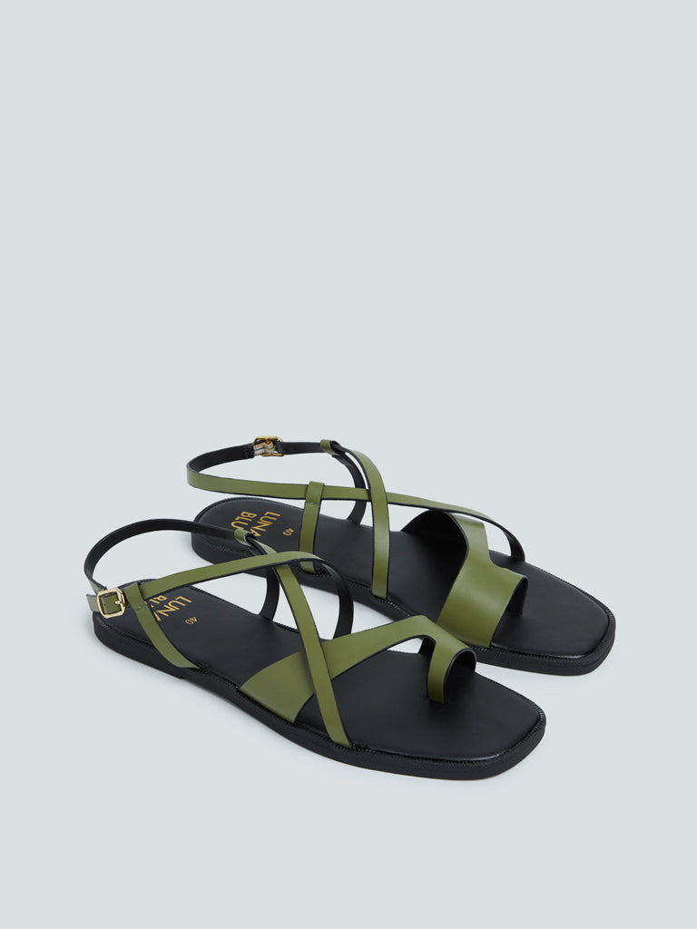 LUNA BLU Olive Sandals